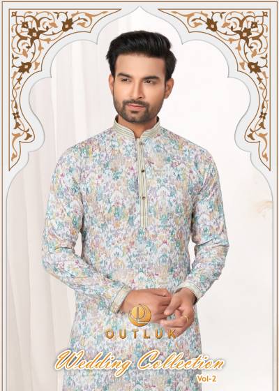 WEDDING COLLECTION VOL-2 BY OUTLOOK COTTON DIGITAL PRINT MENS WEAR MANUFACTURER IN INDIA